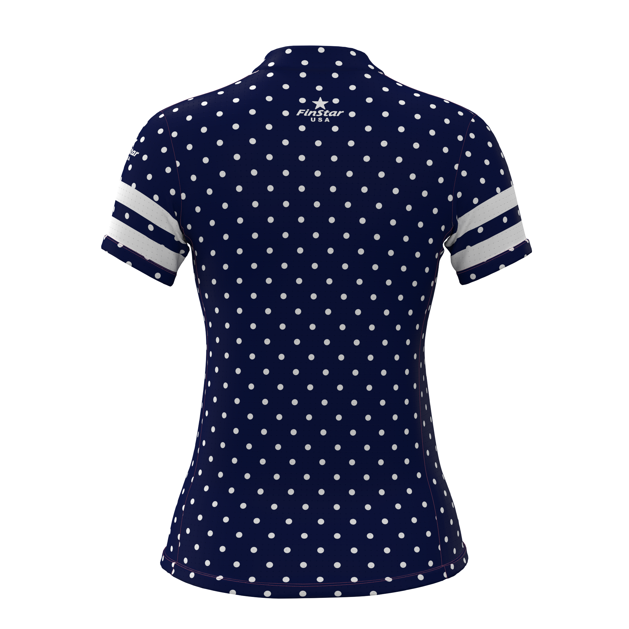 SS Rider Top - Navy Polka Dot
