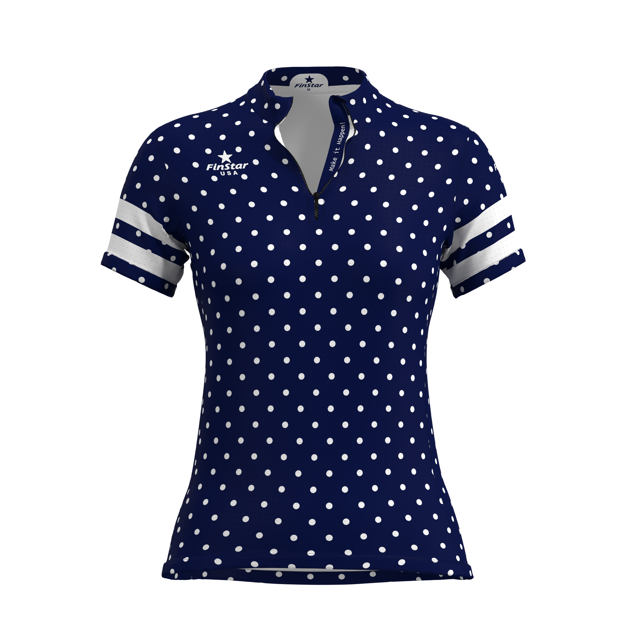 SS Rider Top - Navy Polka Dot