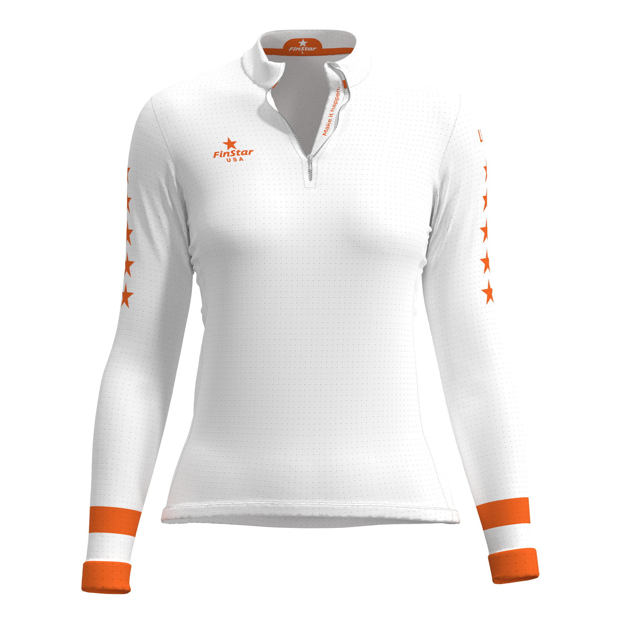 LS Rider top - Stars Collection - White & Orange