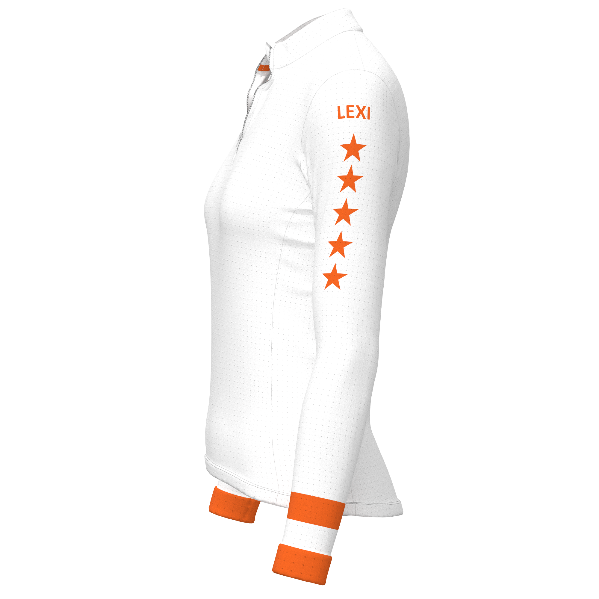 LS Rider top - Stars Collection - White & Orange