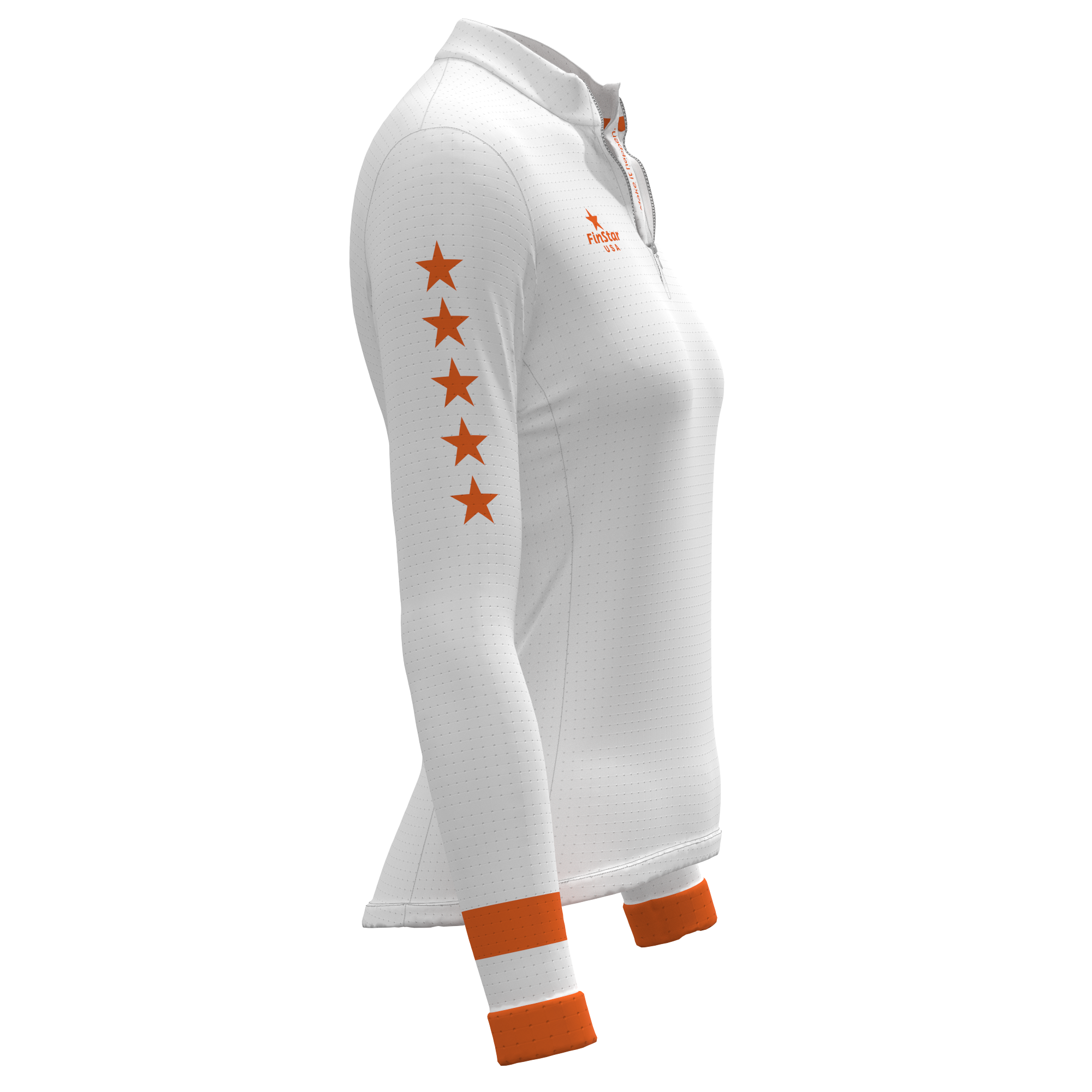 LS Rider top - Stars Collection - White & Orange
