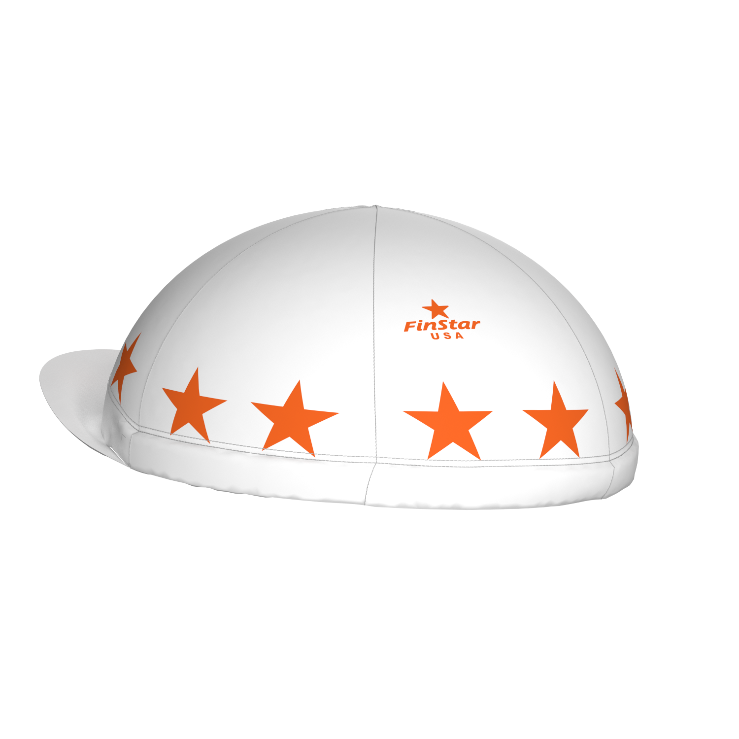 XC Helmet Cover - White & Orange Stars