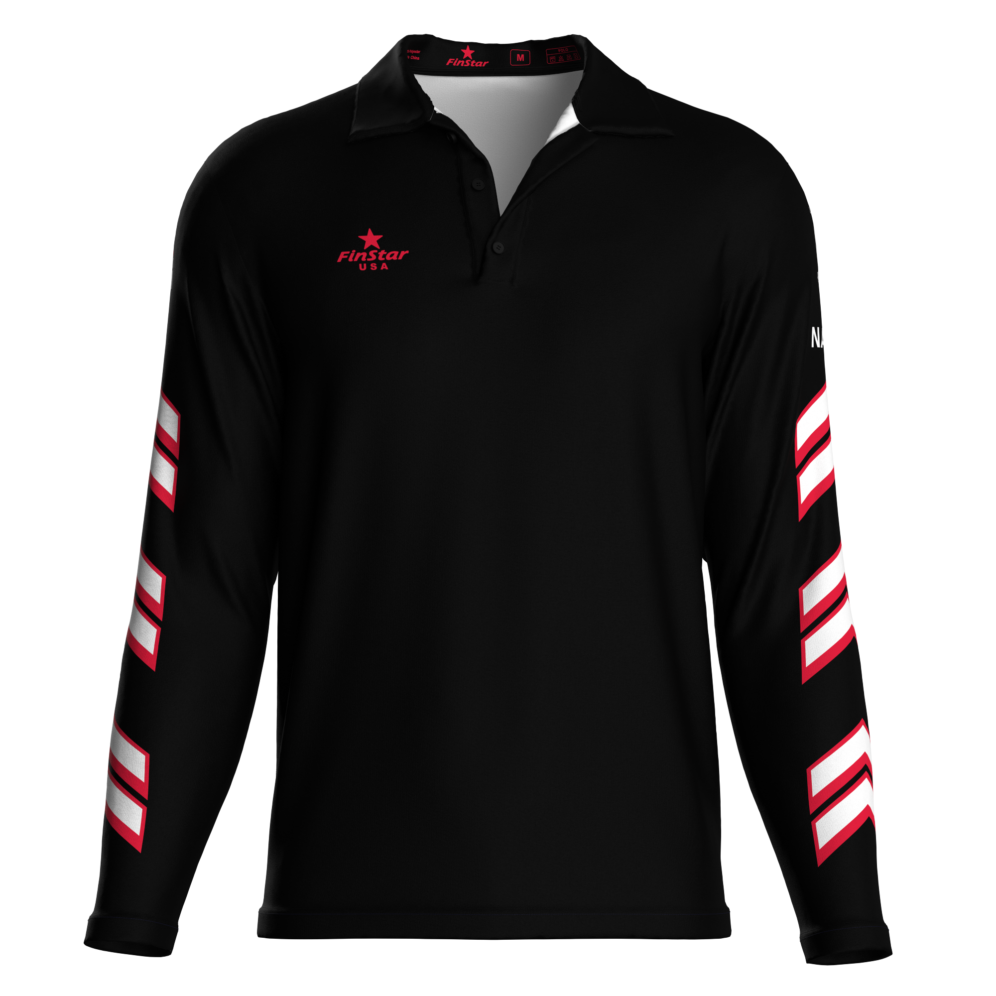 M's Long Sleeve Polo Shirt - SFF - Black