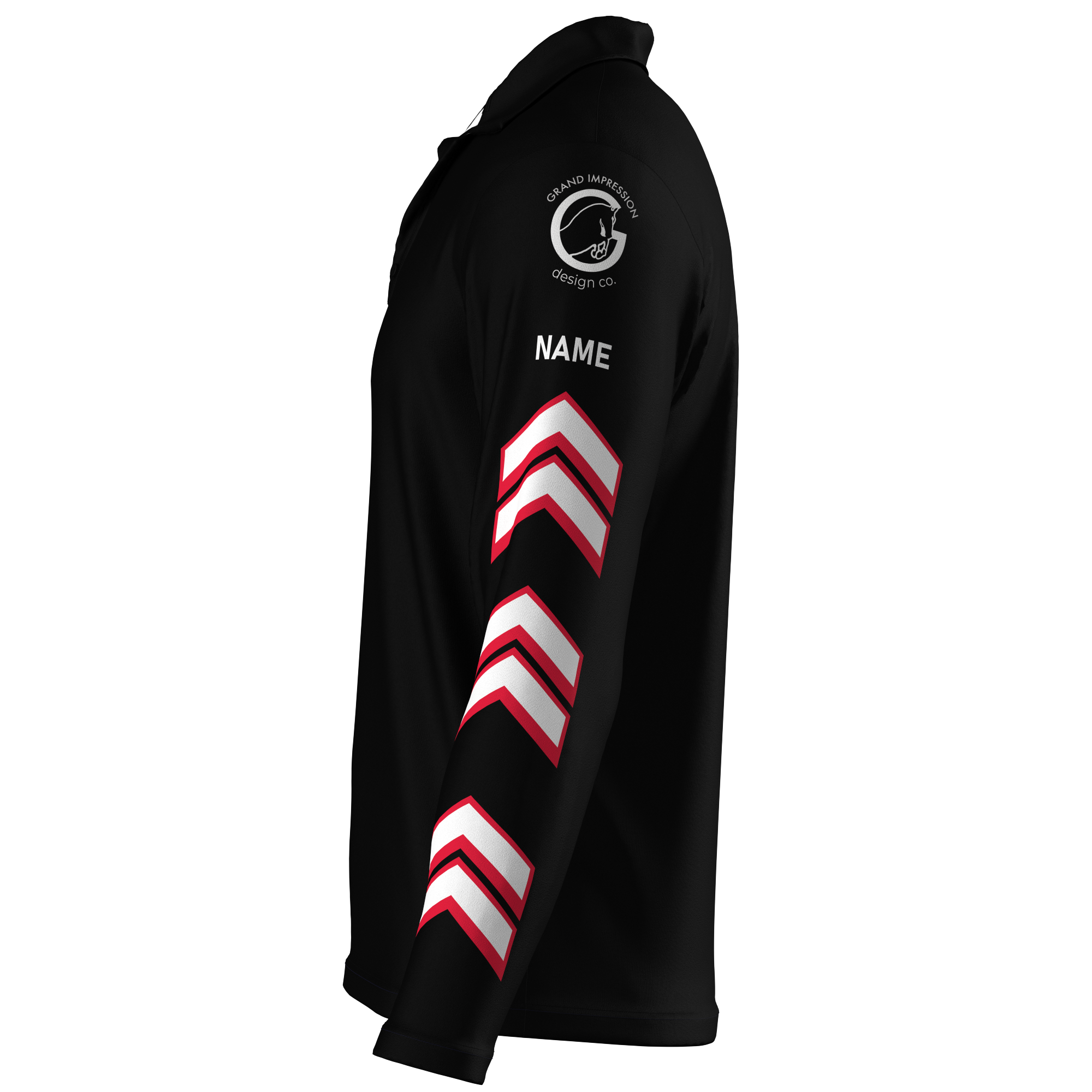 M's Long Sleeve Polo Shirt - SFF - Black