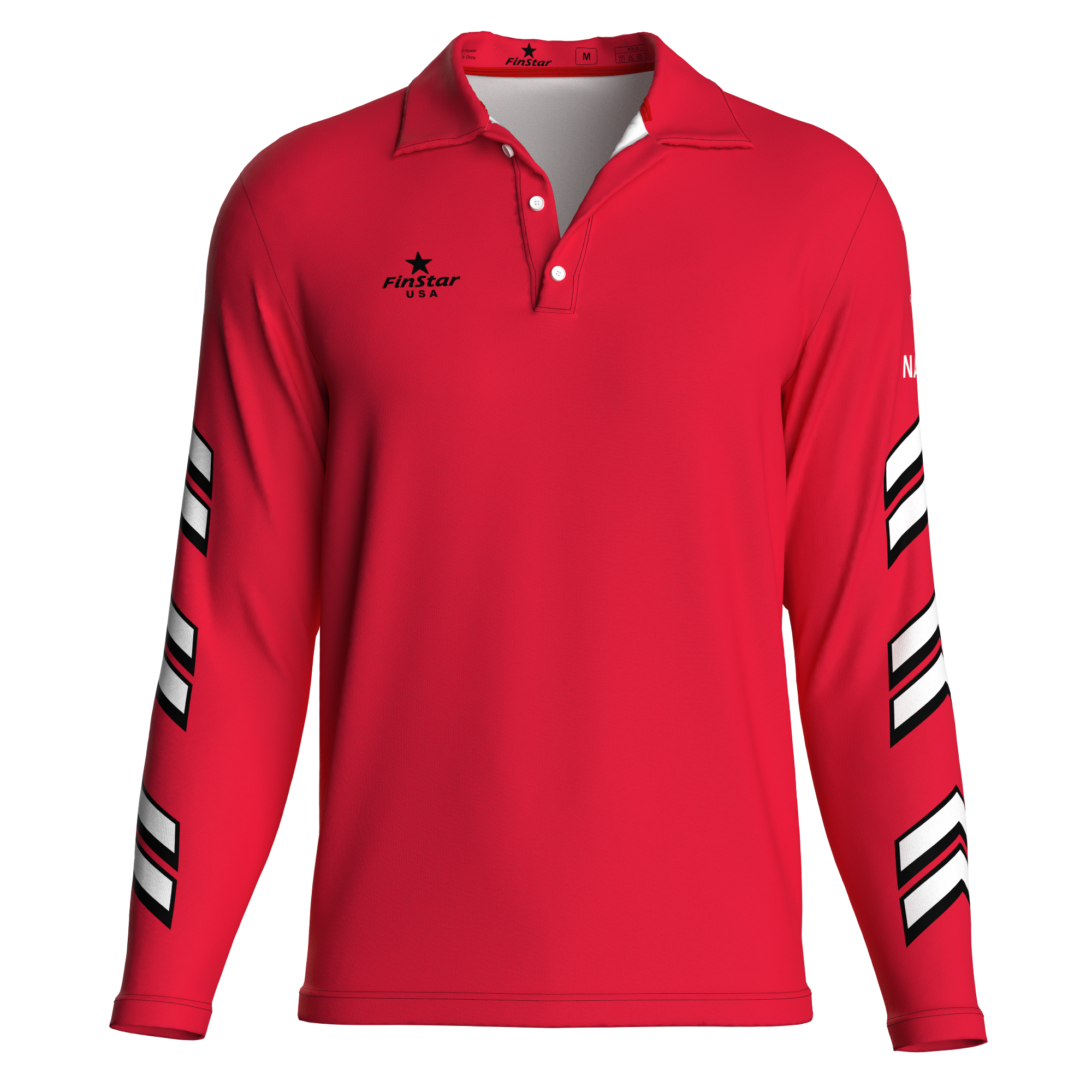 M's Long Sleeve Polo Shirt - SFF - Red