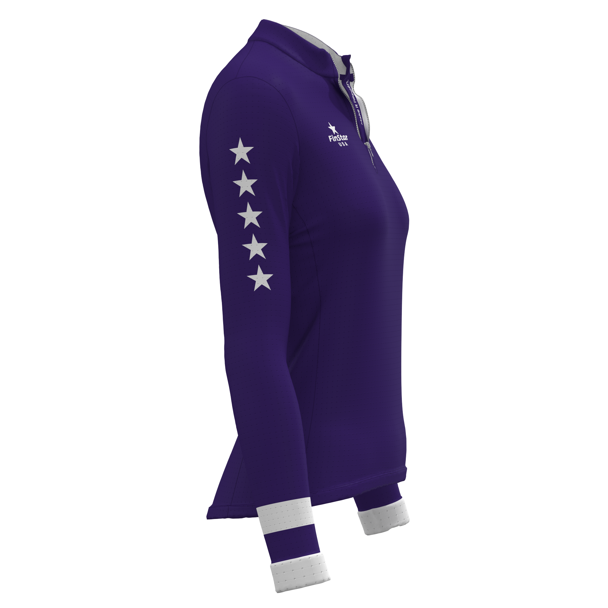 LS Rider top - Stars Collection - Dark Purple/White