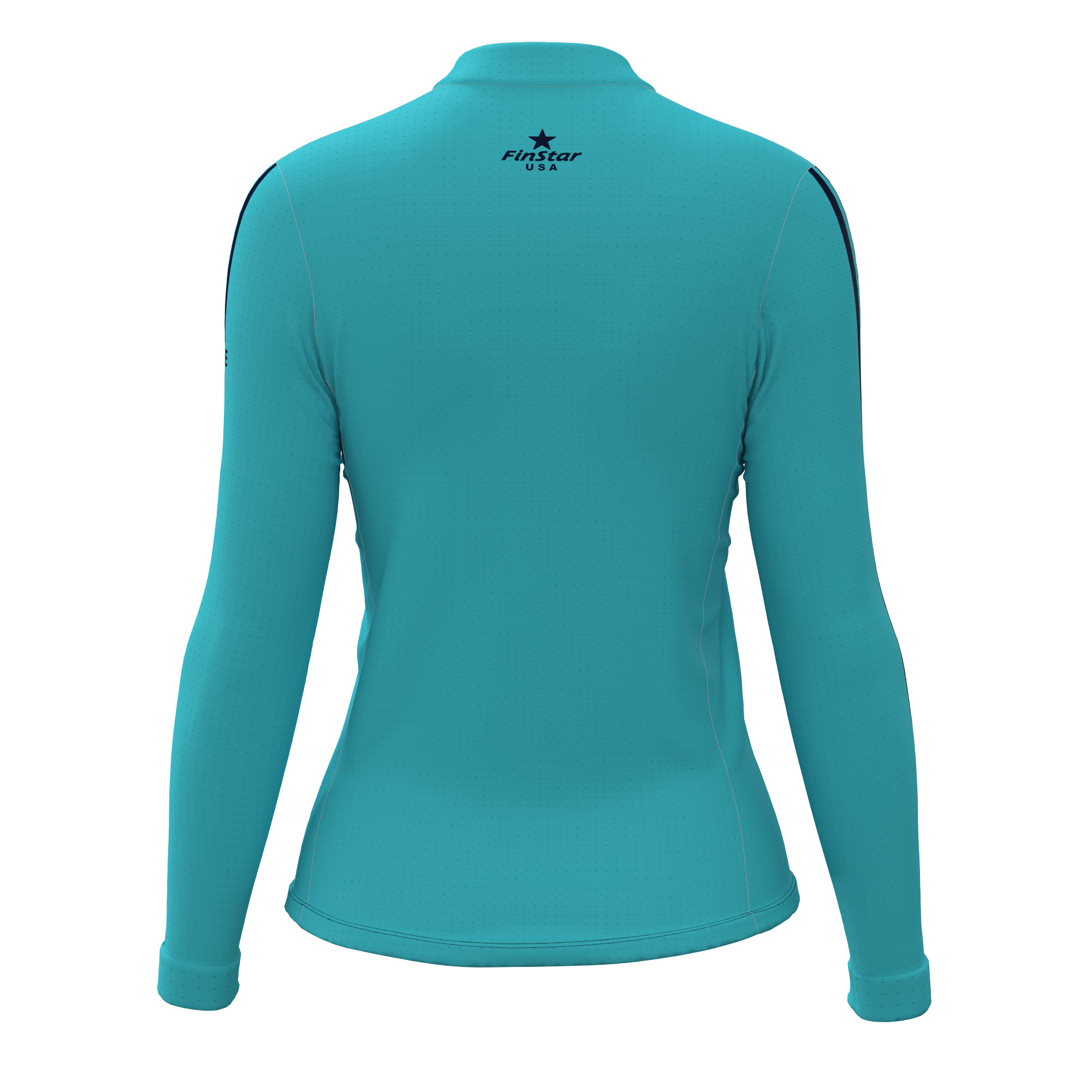 LS Rider top - Aqua & Navy Stripes