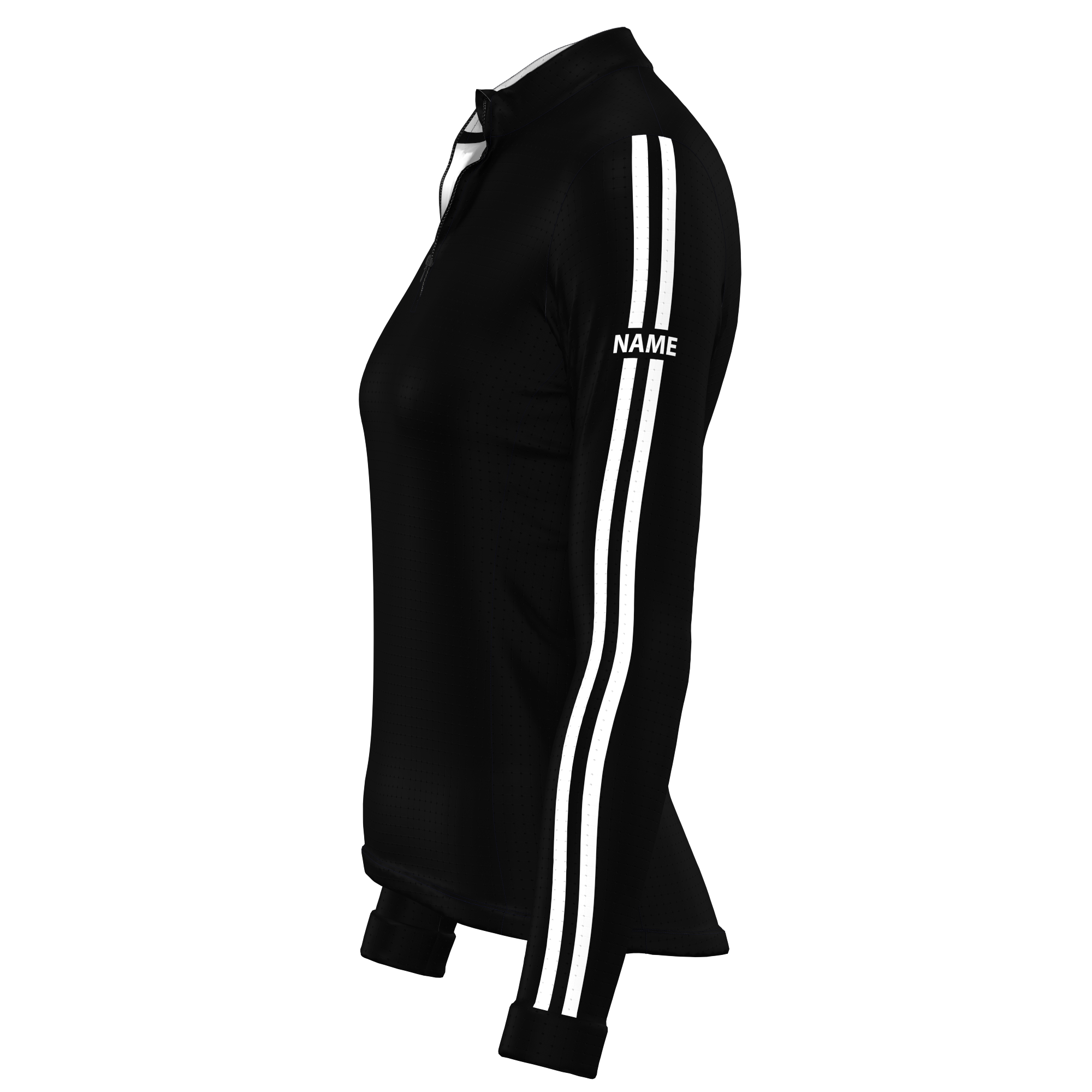 LS Rider top - - Black & White Race Stripes