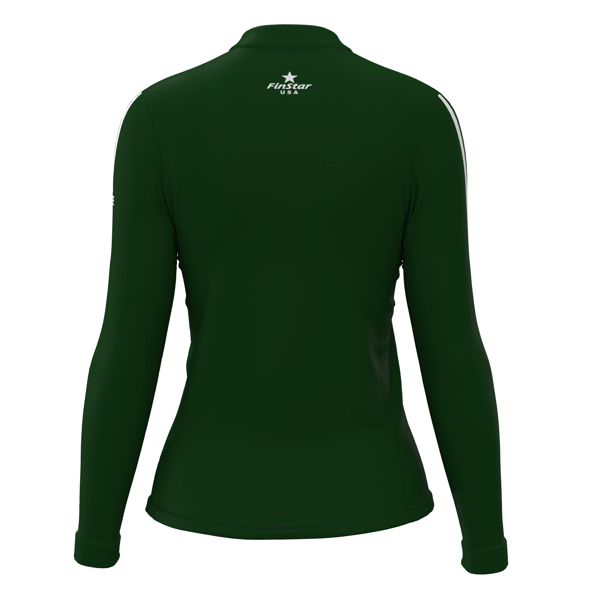 LS Rider top - Hunter Green & White Race Stripes