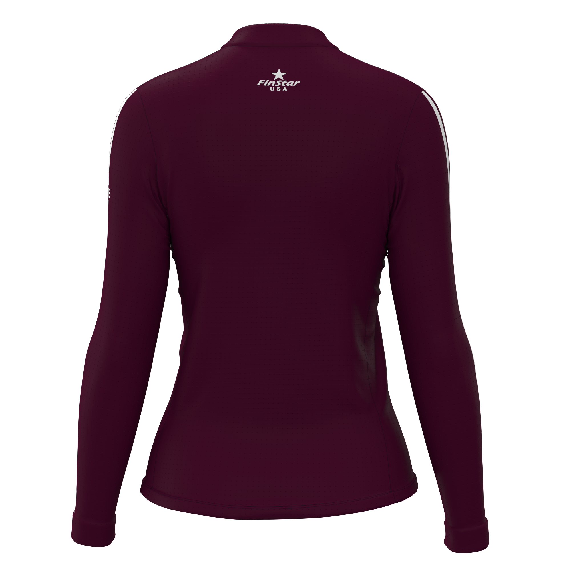 LS Rider top - Maroon & White Race Stripes