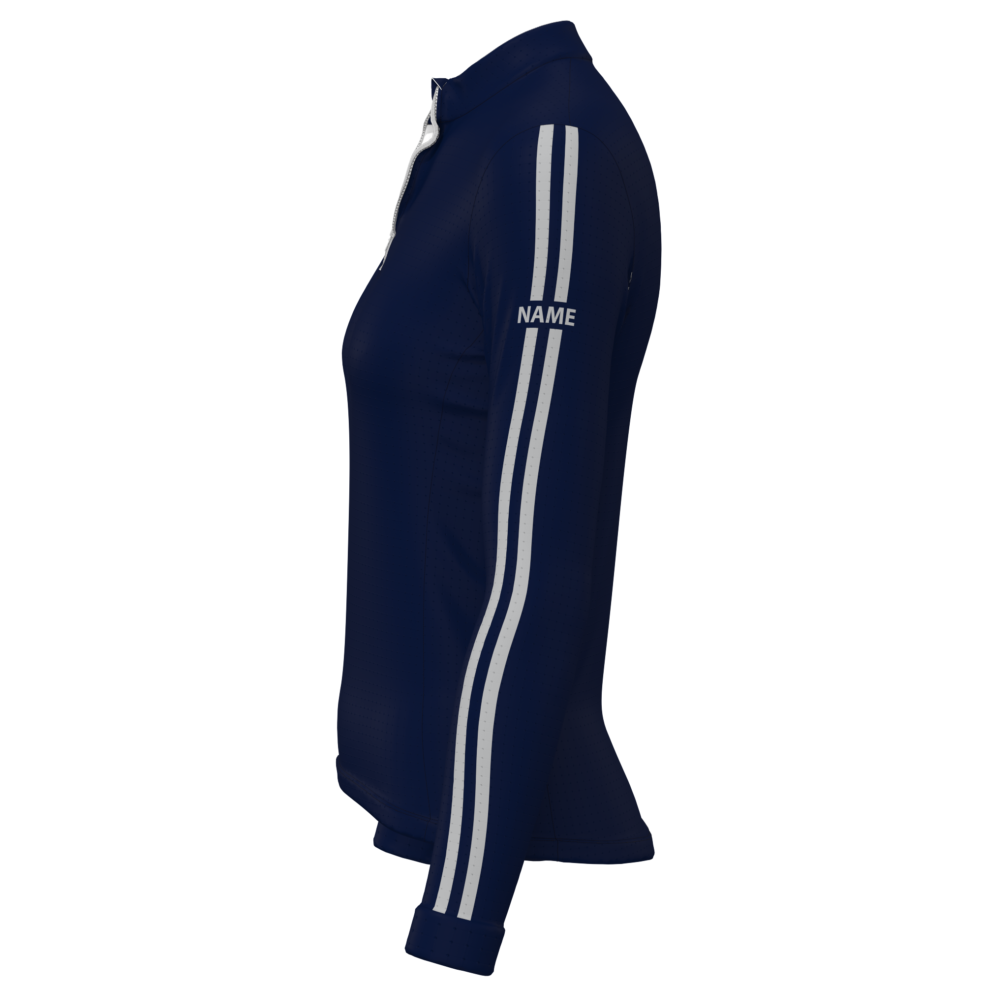 LS Rider top- Dark Navy & Sliver Race Stripes