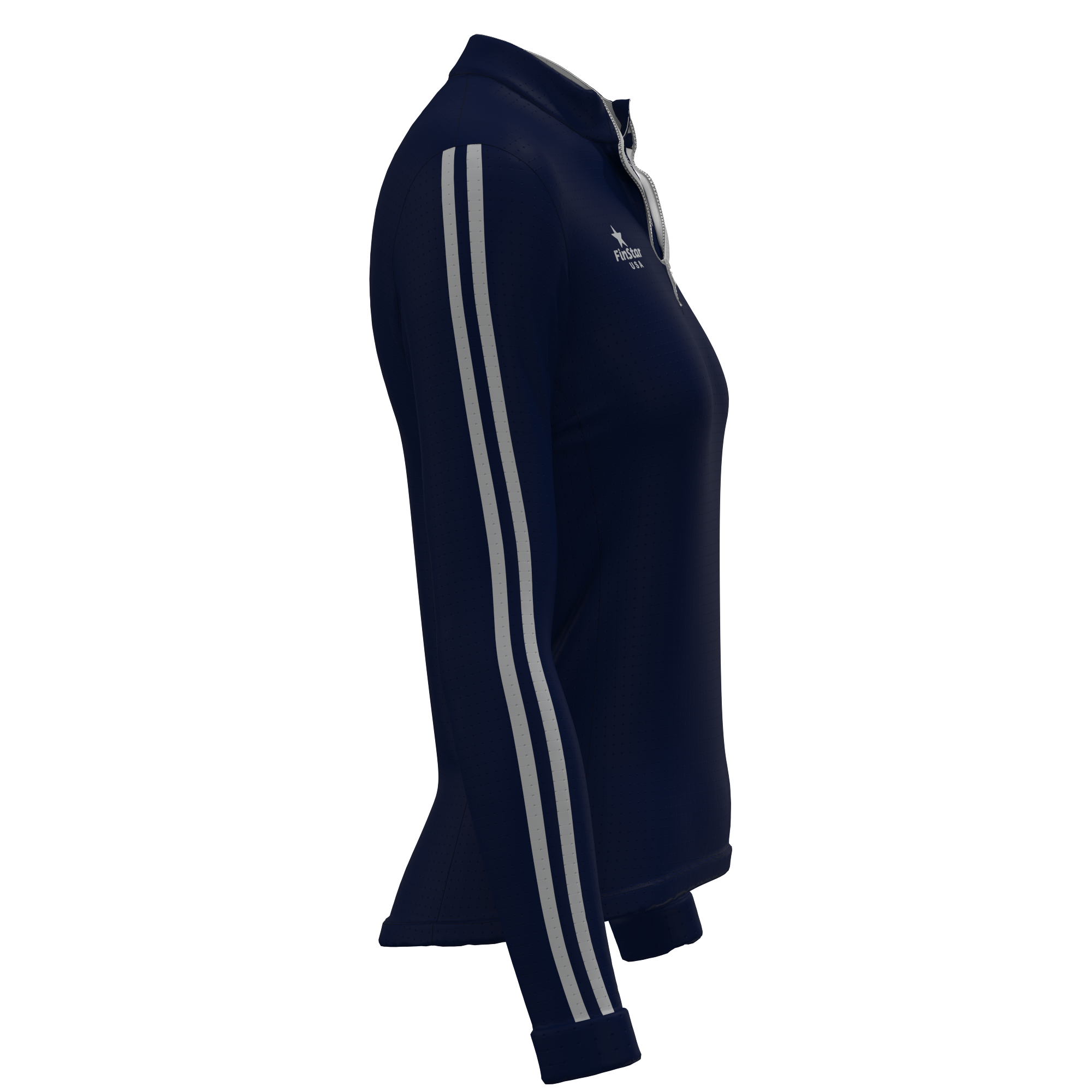 LS Rider top- Dark Navy & Sliver Race Stripes