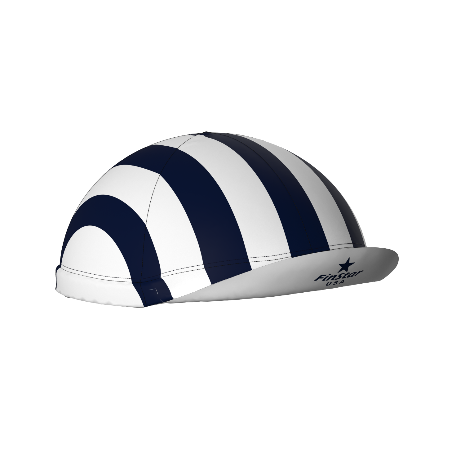 XC Helmet Cover - 5 Stripe - White & Dark Navy