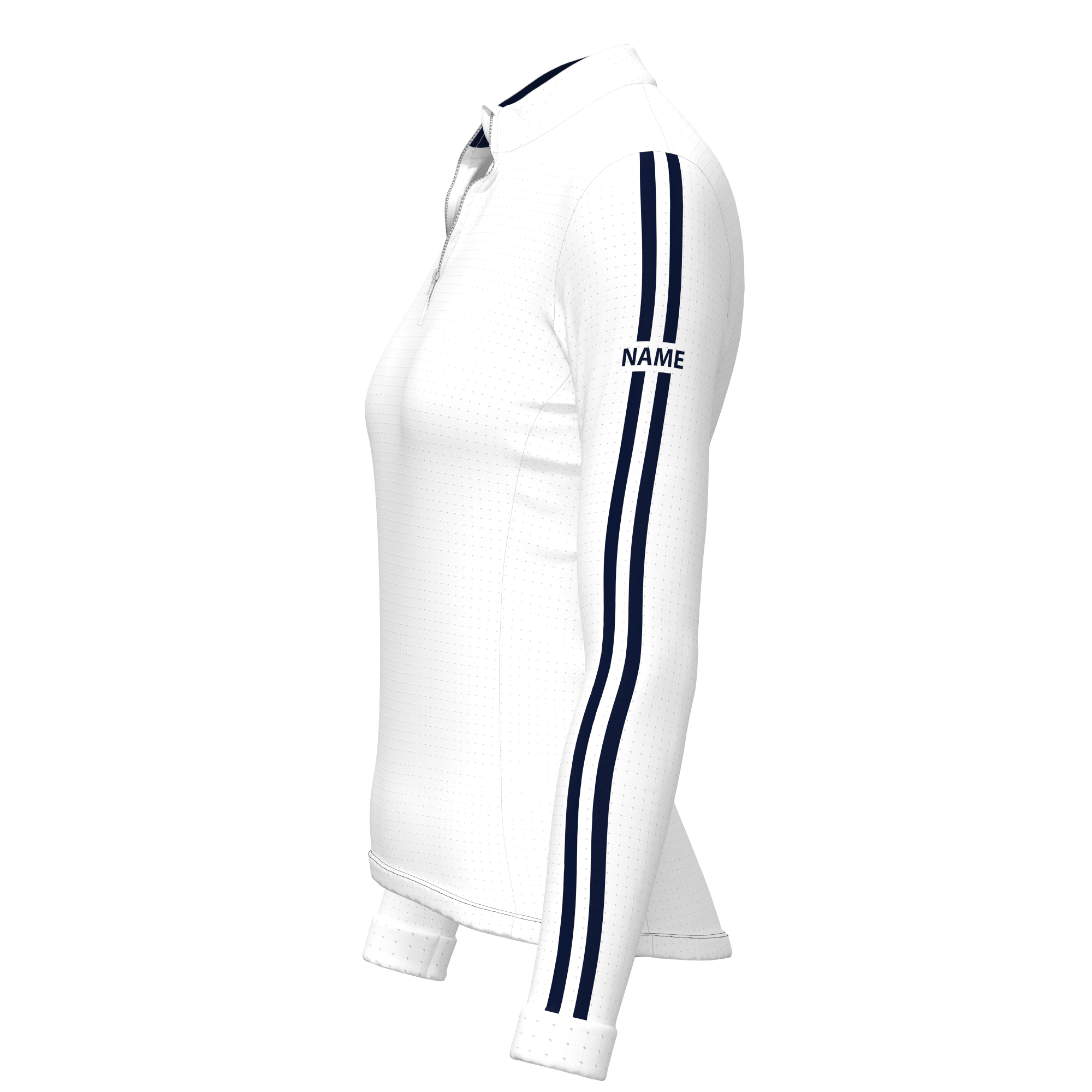 LS Rider top- White & Navy Stripes