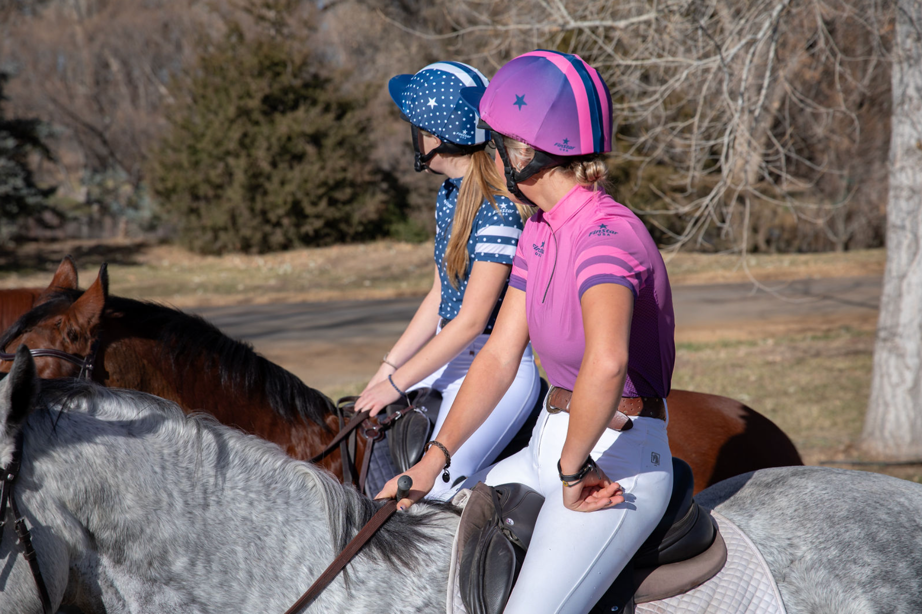 SS Rider Top - Navy Polka Dot