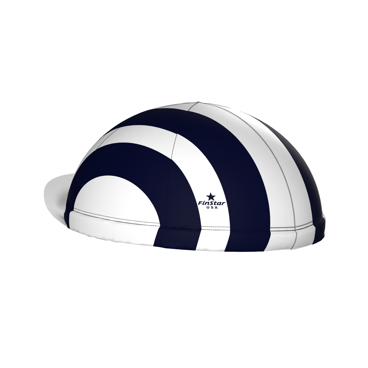 XC Helmet Cover - 3 Stripe - White & Dark Navy