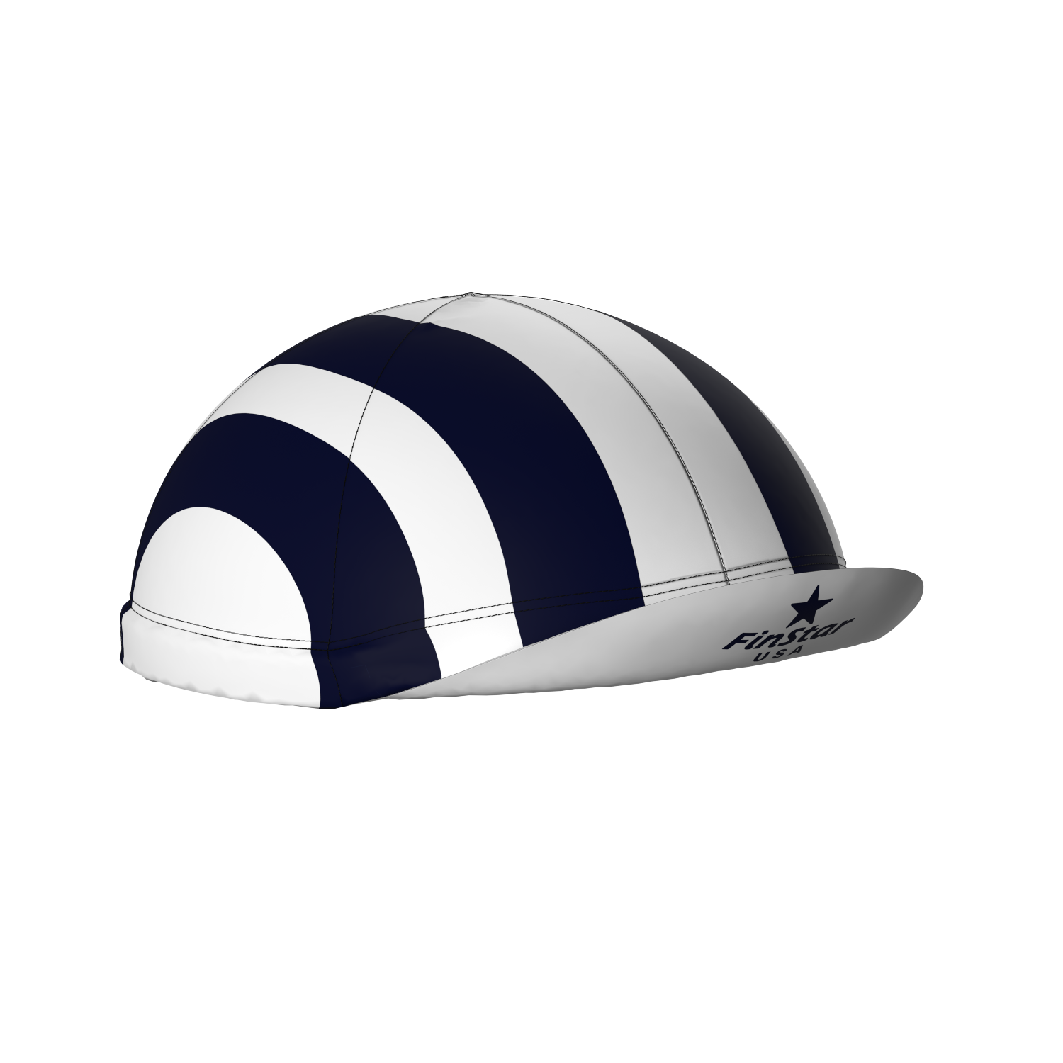 XC Helmet Cover - 3 Stripe - White & Dark Navy