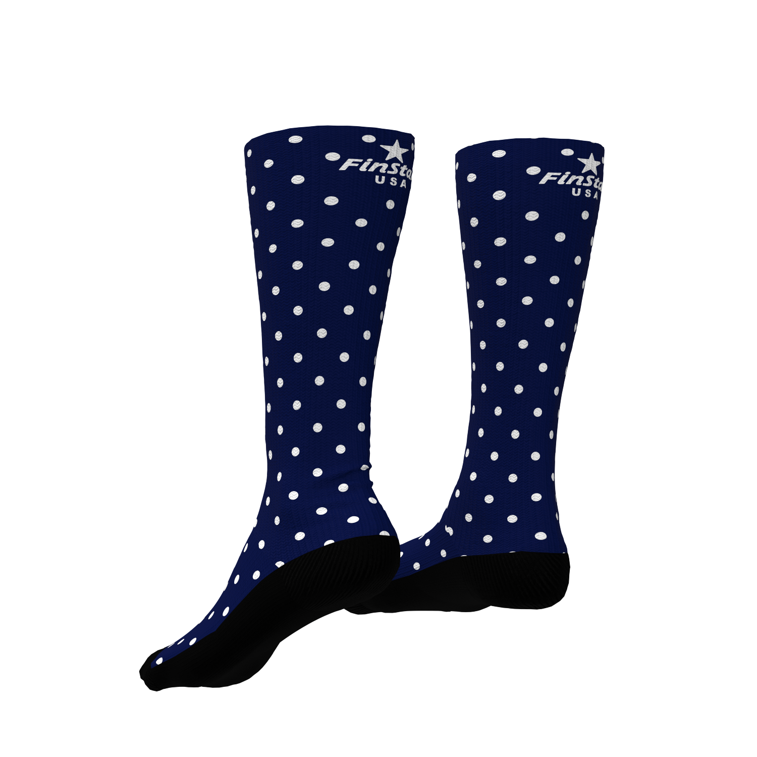 Ride Sock - Navy Polka Dots