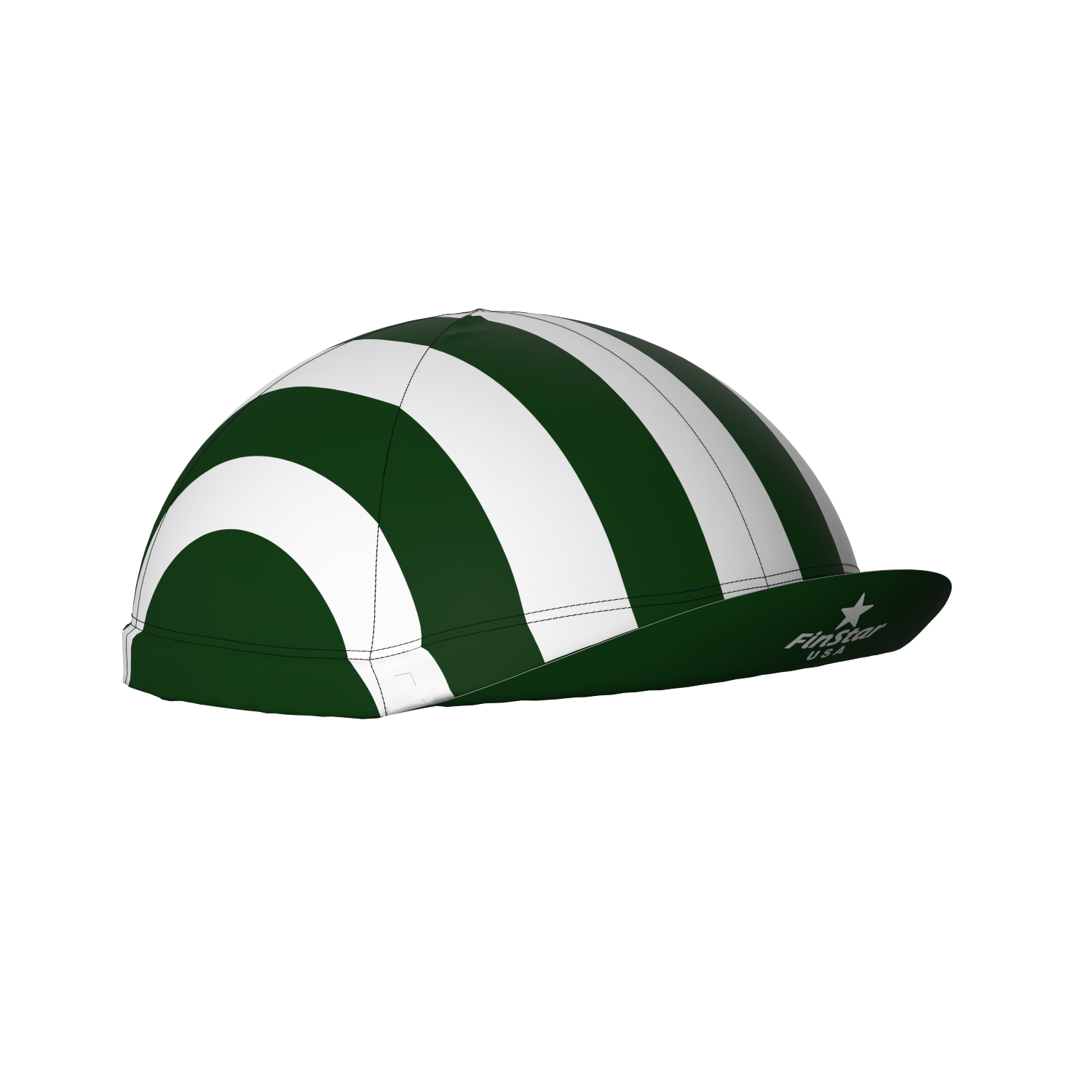 XC Helmet Cover - 5 Stripe - Hunter Green/White