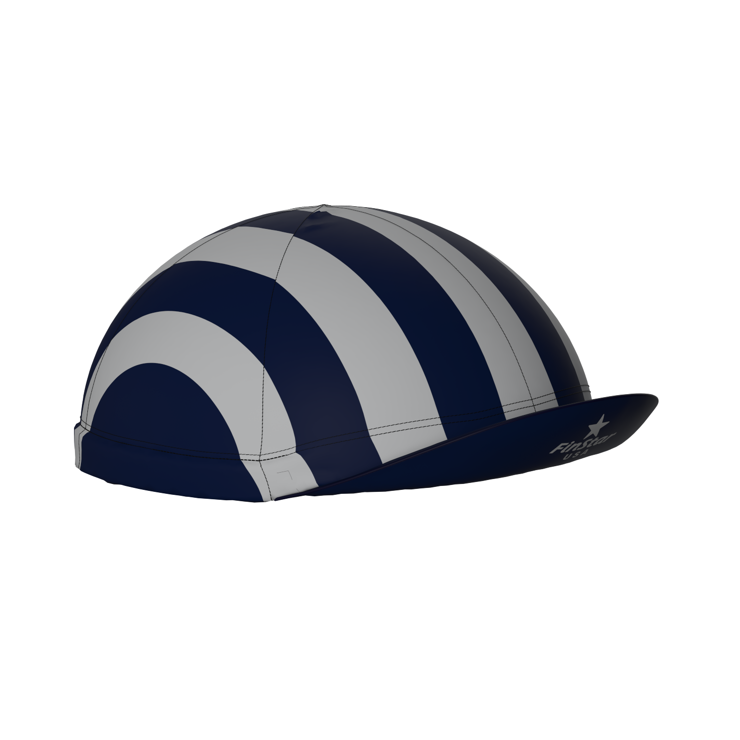 XC Helmet Cover - 5 Stripe - Dark Navy & Silver