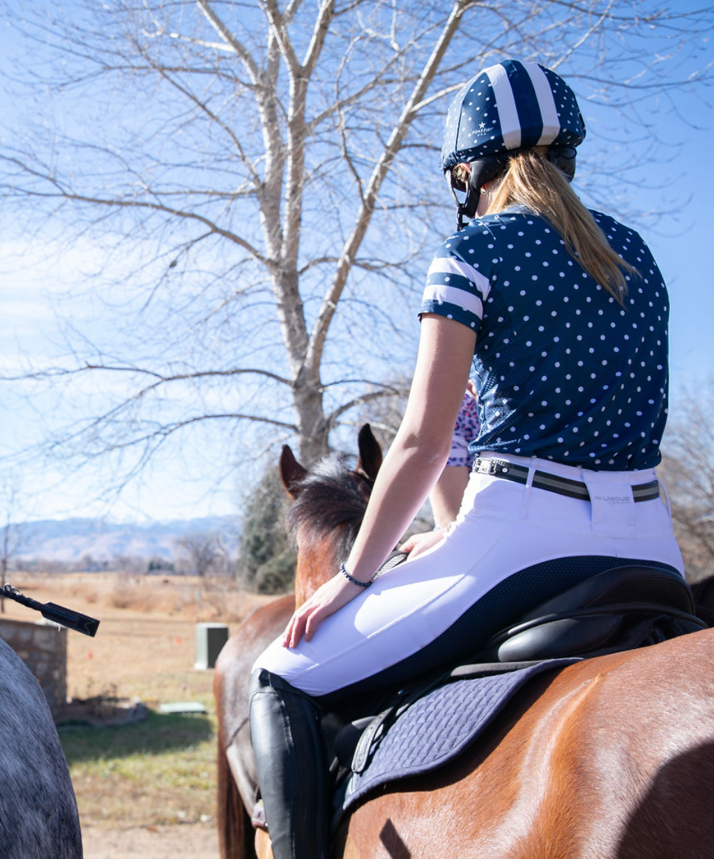 XC Helmet Cover - NAVY POLKA